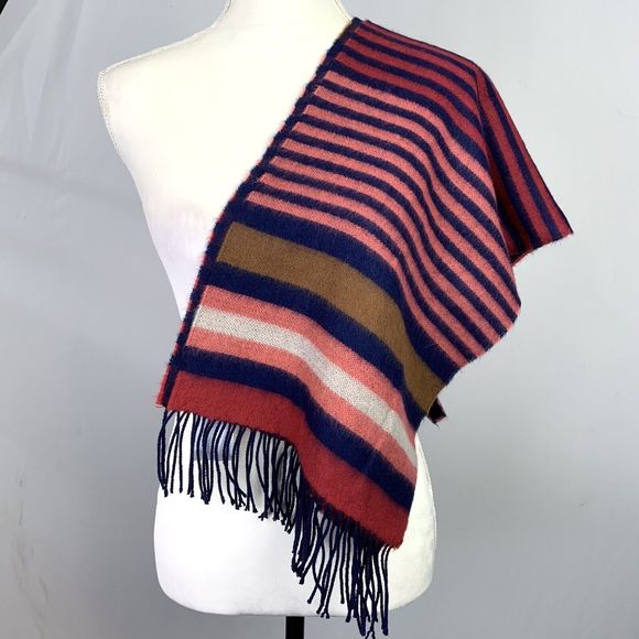 NWT David & Young Softer Than Cashmere Striped Fringe Winter Scarf Multicolored - Picture 1 of 3